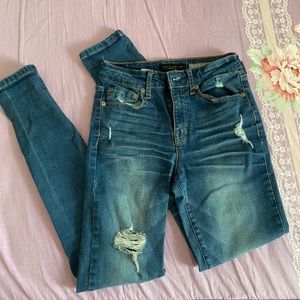 High waist ripped jeggings